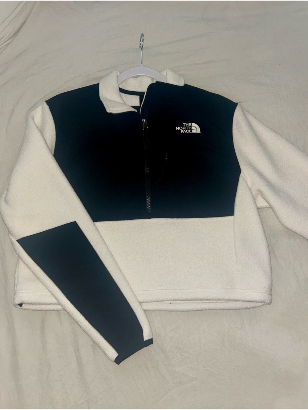 The North Face Black & White Half-Zip Fleece Pullover